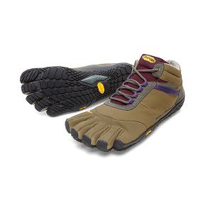 Vibram Trek Ascent Insulated Khaki/Grape Womens Trail Shoes | India-279506